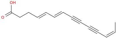 4,6,12 tetradecatriene 8,10 diynoic acid, (e,e,z) 